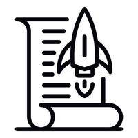 Startup documents icon, outline style vector