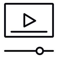 Video maker editor icon, outline style vector