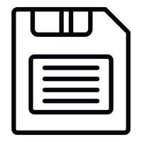 Save file editor icon, outline style vector