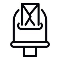 Envelope mailbox icon, outline style vector