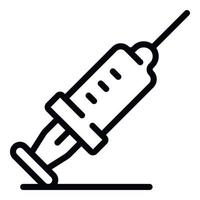 Syringe icon, outline style vector