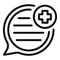 Medical chat doctor icon, outline style vector