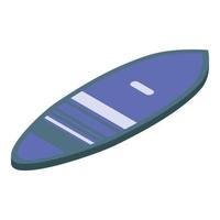 icono de tabla de surf de olas, estilo isométrico vector