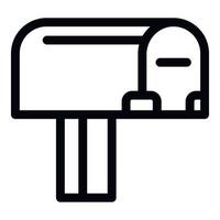 Postal mailbox icon, outline style vector