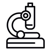 Microscope icon, outline style vector