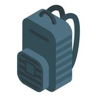 Camping backpack icon, isometric style vector