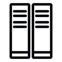 Book stack icon, outline style vector