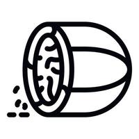 Nutmeg icon, outline style vector