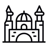 Islamic castle icon, outline style vector