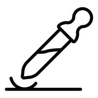 Editor pipette icon, outline style vector