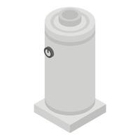 Domestic boiler icon, isometric style vector