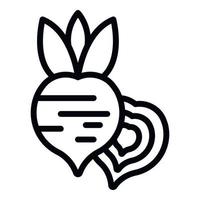 Beet icon, outline style vector