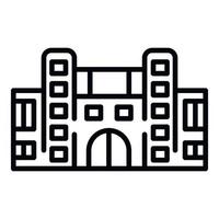 Promotion hall building icon, outline style vector