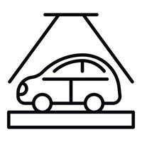 New car exhibition icon, outline style vector