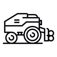 Modern harvester icon, outline style vector