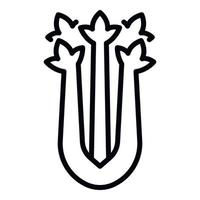 Celery icon, outline style vector
