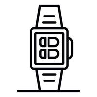 Smart watch interface icon, outline style vector