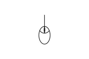 simple mouse vector single  icon