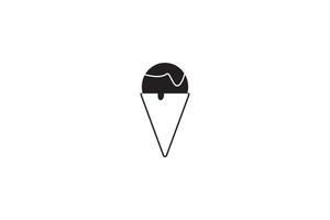 ice cream icons design black color vector