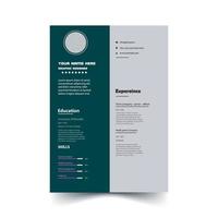 Job resume simple design template vector