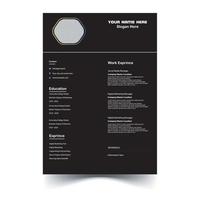 job black resume design 2023 collectiont vector