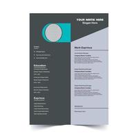 job resume simple design template vector