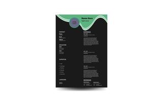 creative cv design and new collection vector