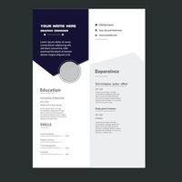 Designer creative resume design template vector