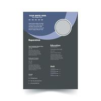 Crative student cv design template vector