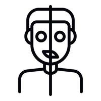Bipolar suffer icon, outline style vector