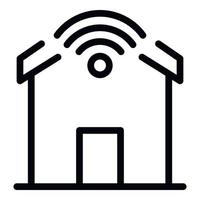 Wifi smart home icon, outline style vector