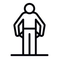 Man get fired icon, outline style vector