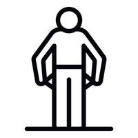 Man get fired icon, outline style vector