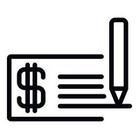 Billing paper icon, outline style vector