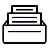 Files request icon, outline style vector