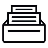 Files request icon, outline style vector