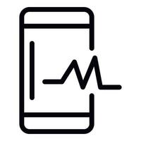 Service smartphone icon, outline style vector
