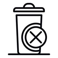 Unsorted garbage icon, outline style vector