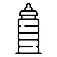 Newborn bottle icon, outline style vector