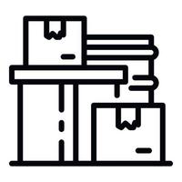 Homeless object boxes icon, outline style vector
