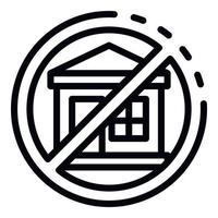 No home icon, outline style vector