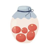 glass jar with preserves vector