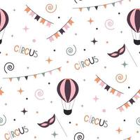 circus seamless pattern vector