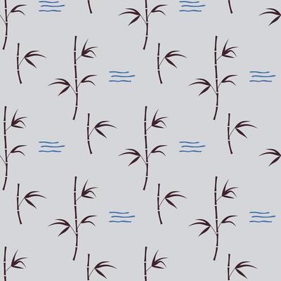 pattern with bamboo stems