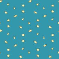 pattern with golden crowns vector