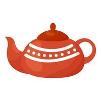 red tea pot vector