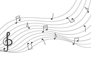 music notes with clef vector