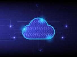 Cloud storage technology background. Vector illustration.