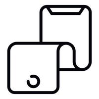 Flexible display icon, outline style vector
