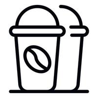 Coffee to go cup icon, outline style vector